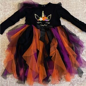Unicorn Halloween Tutu Dress for Kids - Black, Purple, Orange